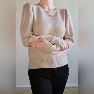 Super Soft Tan Lightweight Sweater, Size M